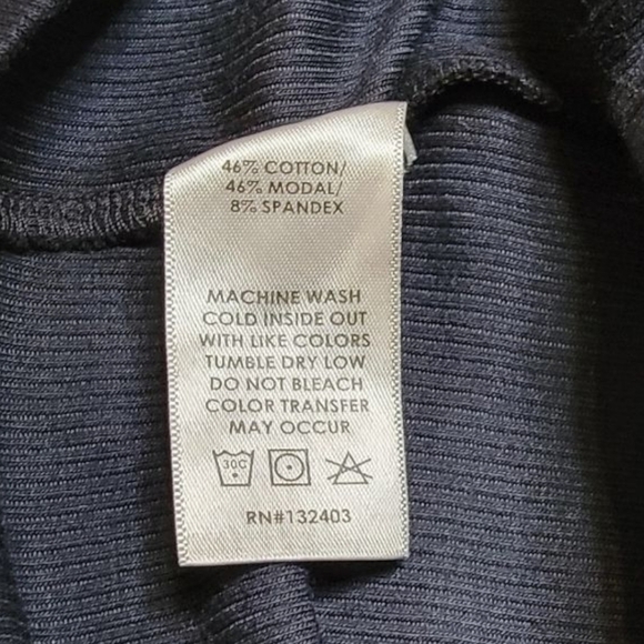 NWT $125 COTTON CITIZEN Verona Crop U Neck In Navy Cast Stretchy XS - Picture 5 of 5